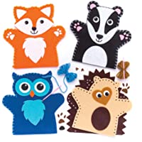 Los mejores  - Baker Ross Woodland Animal - Kit De Costura para Marionetas De Mano (3 Unidades)- Multicolor (Ar637)